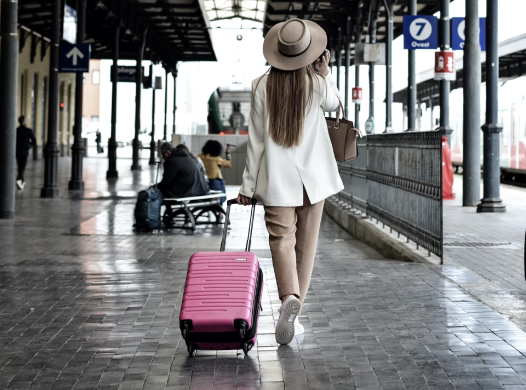 Traveler at Train Station